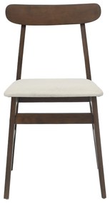 vidaXL Καρέκλα τραπεζαρίας 2 pcs Σκούρο Καφέ, Λευκό