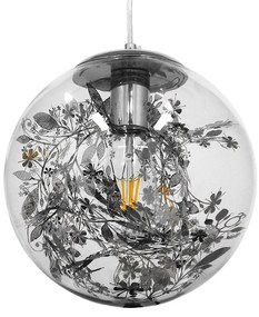 Φωτιστικό Οροφής Harper 01510 1xΕ27 Γιρλάντα Φ25x30cm Clear Nickel GloboStar