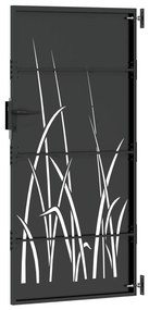 vidaXL Πύλη Κήπου Μαύρο 105 x 175 cm Ατσάλι με Επικάλυψη Πούδρας