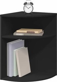 vidaXL End Table Μαύρο 39,7 x 39,7 x 60 εκ Επεξεργασμένο ξύλο