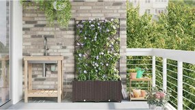 vidaXL Γλάστρα Κήπου 2 τμχ. Καφέ 80 x 40 x 142 cm PP