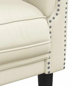 vidaXL Πολυθρόνα Κρεμ Βελούδινη