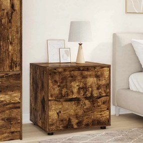 vidaXL Ντουλάπι αποθήκευσης Καπνιστό Δρύς 60 x 48 x 57 εκ