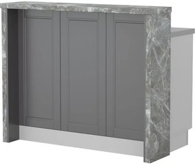 Πάγκος νησίδας Tahoma-Μήκος: 120 εκ.-Γραφίτης-Siena Marble