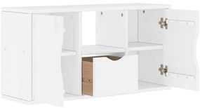 vidaXL Έπιπλο Τηλεόρασης με Συρτάρι ODDA Λευκό 79x24x40εκ. Ξύλο Πεύκου