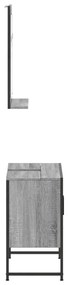 Σετ Επίπλων Μπάνιου 2 Τεμαχίων Γκρι Sonoma Επεξεργασμένο Ξύλο - Γκρι