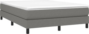 vidaXL Κρεβάτι Boxspring με Στρώμα Σκούρο Γκρι 160x200 εκ Υφασμάτινο