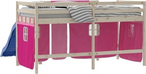 vidaXL Κουρτίνες για Κουκέτα Ροζ από Πολυεστέρα