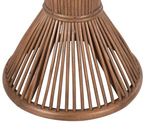 Τραπεζάκι σαλονιού Βοηθητικό CIRCE Φυσικό Rattan σε Καφέ Φ40x45,5Υεκ. 40x40x45.5 εκ.