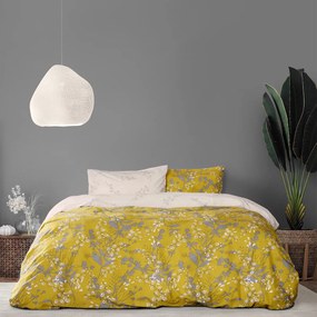 Σεντόνια Μονά (Σετ) Kocoon Cicely Mustard - Beige ΜΕ ΛΑΣΤΙΧΟ 100x200+30