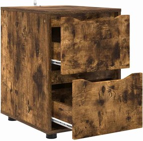 vidaXL Ντουλάπι αποθήκευσης Καπνιστό Δρύς 40 x 48 x 57 εκ