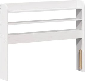 vidaXL Πλαίσιο Κρεβατιού Κεφαλάρι Λευκό 75x190εκ. Μασίφ Πεύκο