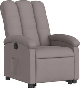 vidaXL Πολυθρόνα Ανακλινόμενη με Ανύψωση Χρώμα Taupe Υφασμάτινη