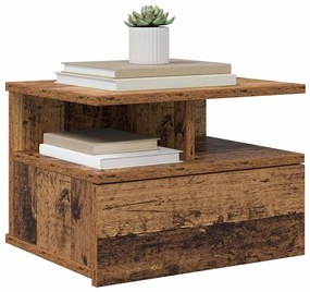 vidaXL Κρεβάτι με Float με συρτάρι 2 pcs Παλαιό ξύλο 40 x 31 x 27 εκ.