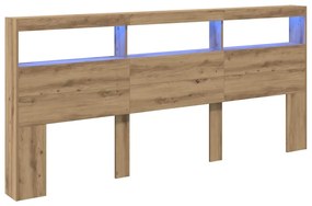 vidaXL Κεφαλάρι Artisan Oak 220 x 17 x 102 cm Επεξεργασμένο ξύλο