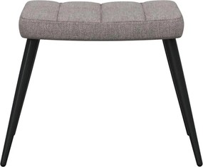 vidaXL Πολυθρόνα Relax Χρώμα Taupe Υφασμάτινη με Σκαμπό