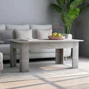 vidaXL Τραπεζάκι Σαλονιού Γκρι Σκυροδέματος 100x60x42 εκ. Επεξ. Ξύλο