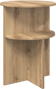 vidaXL Τραπεζάκι Πλευράς Artisan Δρυς Ø 39,5 x 55 εκ.