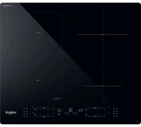 Κεραμική εντοιχισμένη εστία Whirlpool WL B4060 CPNE, 7200W, 4 ζώνες, 9 επίπεδα, 6-th Sense, FlexiCook, Induction, Μαύρο