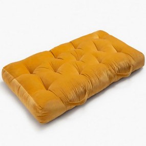 Μαξιλάρι Δαπέδου (Με Γέμιση) Velur CAVELUR120MOS Mustard Calma House 120X60 100% Cotton