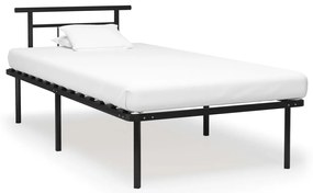 vidaXL Πλαίσιο Κρεβατιού Μαύρο 100 x 200 εκ. Μεταλλικό