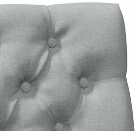 vidaXL Ταπετσαρισμένο κεφαλάρι Ανοιχτό γκρι 100 cm