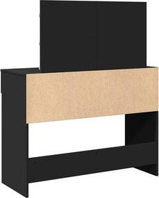 vidaXL Μπουντουάρ με LED Μαύρο 100x40x120 εκ.