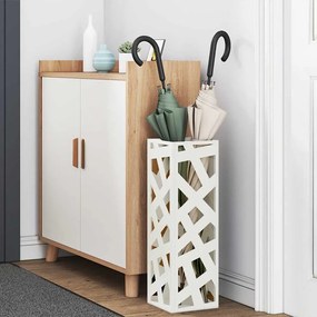 vidaXL Σχέδιο &amp; βάση αποθήκευσης Λευκό 15,5 x 15,5 x 49 εκ Μέταλλο