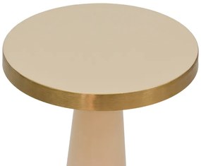 Βοηθητικό τραπέζι Easyful Inart κρεμ-χρυσό μέταλλο Φ36x58εκ