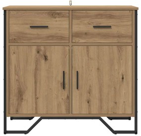 vidaXL Πλαϊνό γραφείο με συρτάρι artisan δρυς 79.5 x 35.5 x 74.5 εκ