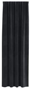 vidaXL Κουρτίνες με κουρτίνες 2 pcs Μαύρο 140 x 225 cm Βελούδο