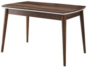Τραπέζι Επεκτεινόμενο Vega 974NMB1540 130/160x80x75cm Walnut-White Plastic,Mdf