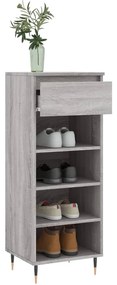 vidaXL Παπουτσοθήκη Γκρι Sonoma 40x36x105 εκ. από Επεξεργασμένο Ξύλο