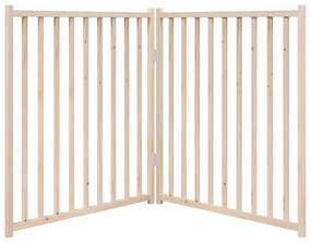 vidaXL Πύλη σκύλου πτυσσόμενη 2 πάνελ 160 cm από μασίφ ξύλο ελάτης