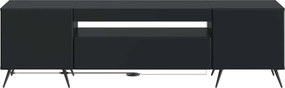 vidaXL Ντουλάπα LED Τηλεόρασης Μαύρο Επεξεργασμένο Ξύλο