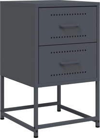 vidaXL Κομοδίνο Ανθρακί 36 x 39 x 60,5 εκ. Ατσάλινο
