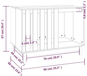 ΣΠΙΤΑΚΙ ΣΚΥΛΟΥ 90 X 60 X 67 ΕΚ. ΑΠΟ ΜΑΣΙΦ ΞΥΛΟ ΠΕΥΚΟΥ 822486