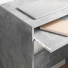 vidaXL Γραφείο Σκυρόδεμα Γκρι 77,5 x 43 x 79 cm Επεξεργασμένο Ξύλο