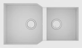 Sanitec Ultra Granite 804 (86x50) - Γρανιτένιος νεροχύτης - Bianco Stone