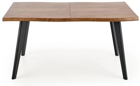Jackson Ανοιγόμενη Τραπεζαρία Καφέ / Μαύρο 150-210x90x75