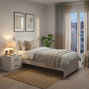 Σετ Κρεβατοκάμαρας Athos Λευκό με Κρεβάτι 90x190εκ Σετ 2τεμ