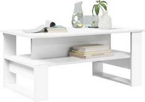 vidaXL Τραπεζάκι σαλονιού Λευκό 90 x 50 x 40 cm Επεξεργασμένο ξύλο