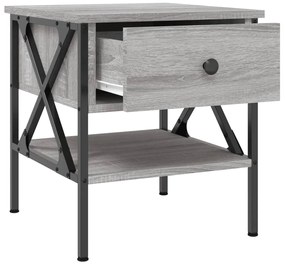 vidaXL Κομοδίνα 2 τεμ. Γκρι Sonoma 40x42x45 εκ. από Επεξεργασμένο Ξύλο