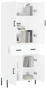vidaXL Ντουλάπι Λευκό 69,5x34x180 εκ. από Επεξεργασμένο Ξύλο