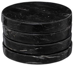 Σουβέρ (Σετ 4τμχ) S-D Black Marble 188890B