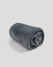 Βελουτέ Κουβέρτα Ανάγλυφη Coral Fleece Minthi 150x210cm Υπέρδιπλη (200x230cm) Ανθρακί