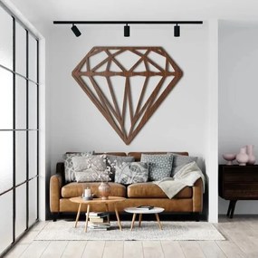 Intra απο ξύλο plywood 3mm-4mm πάχος - Ξύλινη διακόσμηση τοίχου με γεωμετρικό διαμάντι Δίασταση 30x30 cm Intraeaxys-078p8x5o