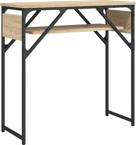 vidaXL Τραπέζι Κονσόλα με Ράφι Sonoma Δρυς 75x30x75 εκ. Επεξεργ. Ξύλο
