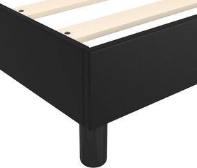 vidaXL Κρεβάτι Boxspring με Στρώμα Μαύρο 180x200εκ.από Συνθετικό Δέρμα