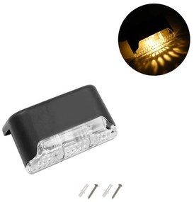 LED Ηλιακό Γωνιακό Φωτιστικό με 1 LED IP65 σε Θερμό Λευκό Φωτισμό
